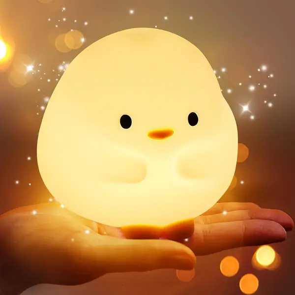 1pc Cute Silicone dun dun duck Night Light, For Bed, Shooting Control, Three-level Brightness Adjustable, Gift For Boys Girls Birthday Christmas, USB Powered