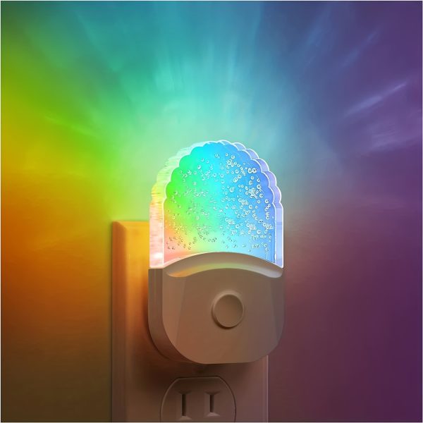 2pcs Night Lights Plug Into Wall, LED Night Light, 8-Color Changing RGB Night Light With Dusk To Dawn Sensor, RGB Mode Nightlight Christmas Gifts